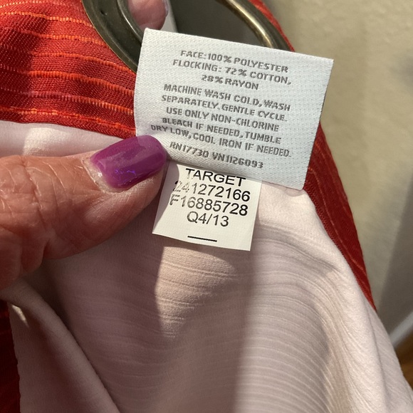 Threshold Retro Burnt Orange Grommet Drapes - Picture 5 of 5